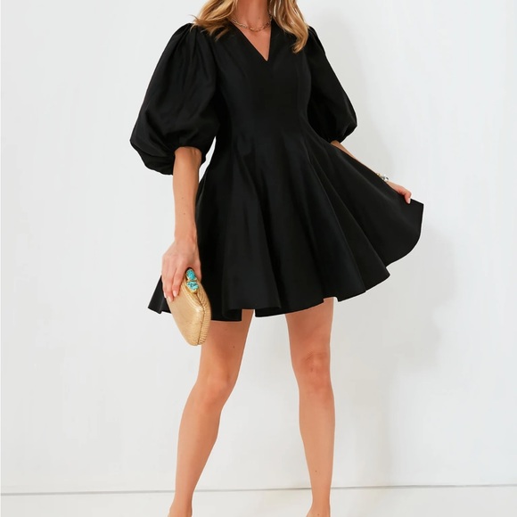 ENGLISH FACTORY, Black Loraine Mini Dress